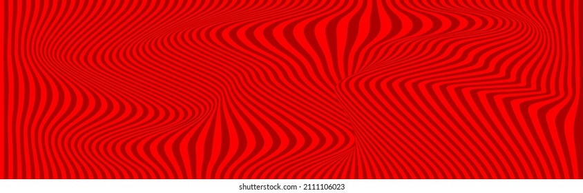Fondo de líneas de distorsión. Rayas distorsivas, patrón abstracto moderno. Op ondas de ilusión artística. Curvas vectoriales 3d. Superficie dinámica