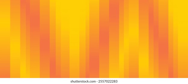 Distortion reeded stripes effect yellow and orange gradient banner background