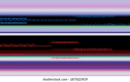 Distortion of television broadcast. Abstract background of broken glitch texture. Corrupted encoded video. Vector illustration.