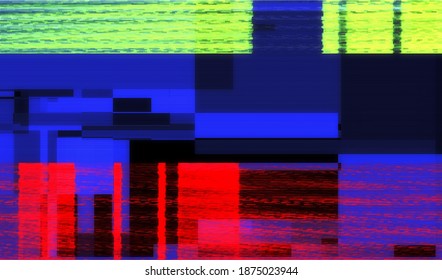 Distorsión de la transmisión televisiva. Fondo abstracto de la textura de destellos rotos. Ruido de píxel digital. Vídeo codificado dañado. Ilustración vectorial.
