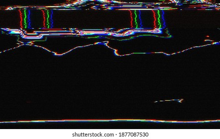 Distortion of television broadcast. Abstract background of broken glitch texture. Digital pixel noise. Vector illustration.