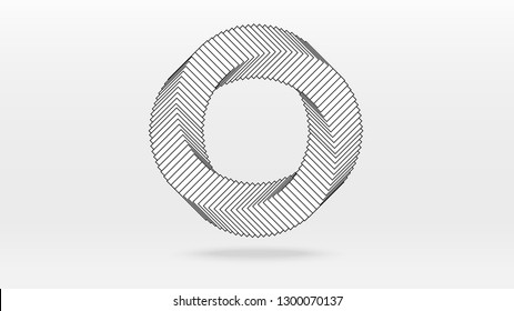 Distortion twisted circular spiral wave abstrct background