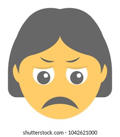 
A distraught smiley, weary face expression via emoji


