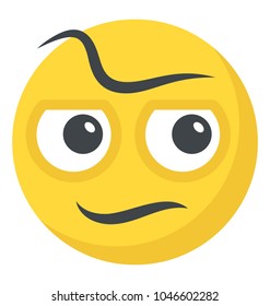 A distraught smiley, weary face expression via emoji
