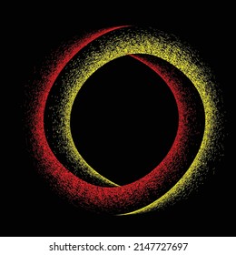 Distress basic geometric eternal shape design . Noise dispersion infinity logo . Spray effect .Grunge, grainy, gritty texture . Distressed element .vector 