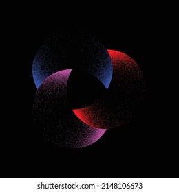 Distress basic geometric eternal shape design . Noise dispersion infinity logo . Spray effect .Grunge, grainy, gritty texture . Distressed element .vector 