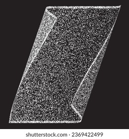 Distress basic geometric shape design . Noise dispersion square logo . Spray effect .Grunge, grainy, gritty texture . Distressed element .vector
