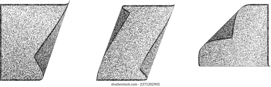 Distress basic geometric shape design . Noise dispersion square logo . Spray effect .Grunge, grainy, gritty texture . Distressed element .vector