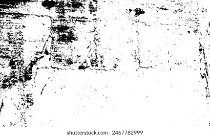 Distress schwarz-weiß rauer Hintergrund. . Schmutziger künstlerischer Hintergrund. Vektorillustration
