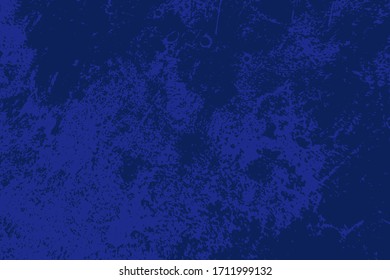 Distress blue urban used texture. Brushed paint cover. Empty aging design element. Grunge rough dirty background. Overlay aged grainy messy template. Renovate wall frame grimy backdrop. EPS10 vector