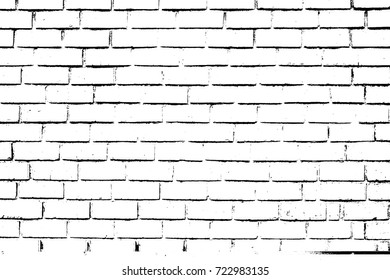 Distress brick wall masonry overlay texture. Grunge urban dirty background. Aging stone template cover. EPS10 vector.