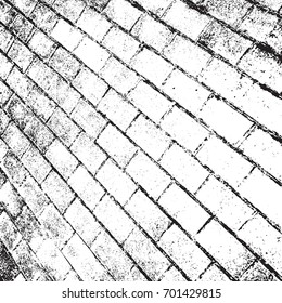 Distress brick wall overlay background. Empty stone masonry texture. EPS10 vector.