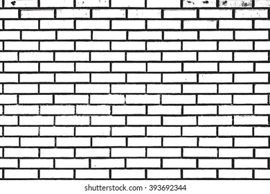 Distress Brick Wall Overlay Texture For Your Design. EPS10 vector.