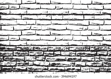 Distress Brick Wall Overlay Texture For Your Design. EPS10 vector.