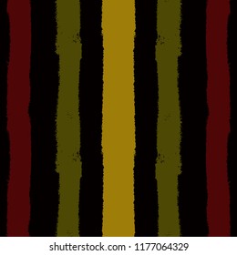 Distress Brushed seamless striped background. Empty paintbrush grunge textures. Artistic dirty template. EPS10 vector.