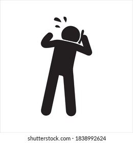 Icono de llamada de socorro, vector y glifo
