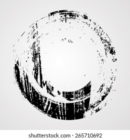 Distress Circle . Vector Rubber Stamp .Grunge