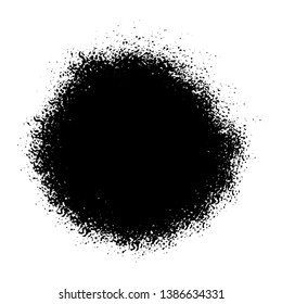 Distress circular dirty overlay texture. Grunge round used post stamp background. Circle urban grain stroke dust cover template. Design element for making your images aged. EPS10 vector illustration