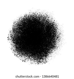 Distress circular dirty overlay texture. Grunge round used post stamp background. Circle urban grain stroke dust cover template. Design element for making your images aged. EPS10 vector illustration