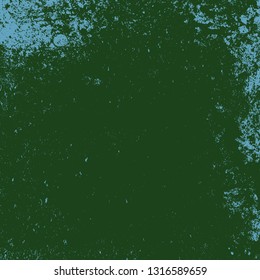 Distress Color Texture For Making Your Design Shabby And Aged. Dust And Grain Empty Green Grunge Background. EPS10 vector