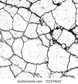 Distress Cracked Texture. Crackle Background. Crack Texture. Empty Design Element. EPS10 vector.