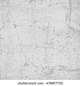 Distress Crackle Texture for your design. Empty grey peeled paint background.  EPS10 vector.