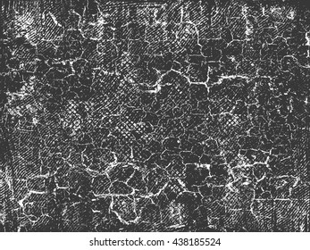 Distress, dirt texture . Simply place pattern over any object to create distressed effect. Vector illustration. Grunge background. Pattern with cracks.