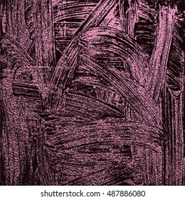 Distress, dirt texture . Simply place pattern over any object to create distressed effect. Vector illustration. Pink grunge background. Pattern with cracks.