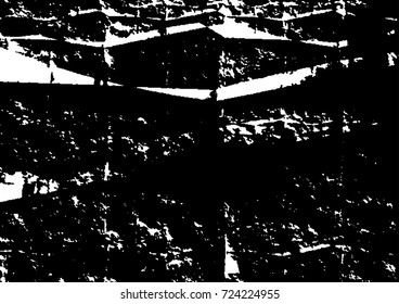 Distress dirty wall overlay texture for your design. Abstract grunge vector illustration.