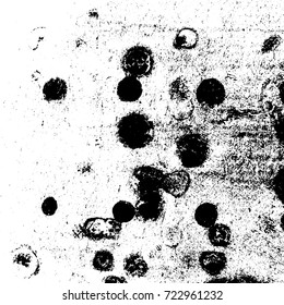 Distress drop used texture. Grunge rough dirty background. Brushed black paint cover. Overlay aged grainy messy template. Renovate wall scratched backdrop. Empty aging design element. EPS10 vector.