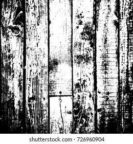 Distress Dry Wooden Overlay Texture For Your Design. Rural plank fence background.  EPS10 vector. 
