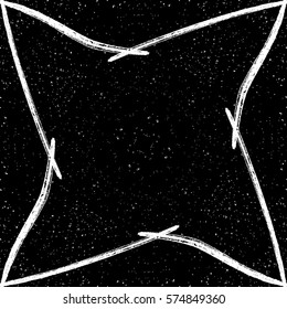 Distress grainy overlay shabby grunge texture with pointer arrow. Retro paper background. Empty design element. EPS10 vector.