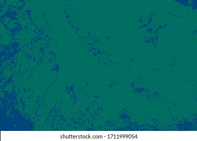 Distress Green Messy Grunge Texture. Empty Design Element. Rustic color weathered background. Aged peeled paind artistic template. EPS10 vector.