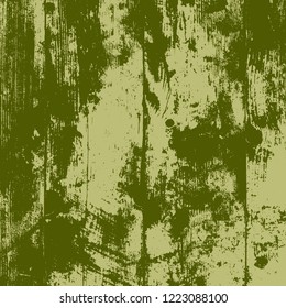 Distress green retro aged texture for your design. Empty vintage grunge color square background, EPS10 vector illustration.