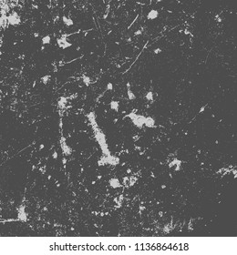 Distress  Grey Grainy Texture. Beton grunge backdrop. Cement overlay background. Empty Weathered  Concrete wall Element. EPS10 vector.
