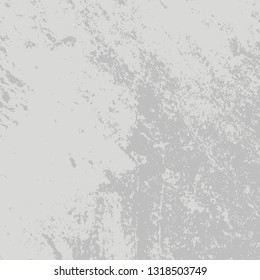 Distress Grey Grainy Texture. Beton grunge backdrop. Cement overlay background. Empty Weathered Concrete wall Element. EPS10 vector.