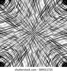 Distress grid overlay black thread fiber texture. Abstract net grunge background. EPS10 vector.