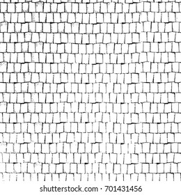 Distress grid overlay texture. Empty grunge background. Simple design element. EPS10 vector.