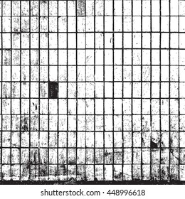Distress Grid Overlay Texture For Your Design. EPS10 vector.