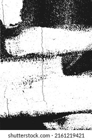Distress grunge abstract background vector. White, grey and black, rough spot with crack texture effect. Ink brush splash art pattern. Scratch wallpaper, dirty paint stain backdrop illustration.