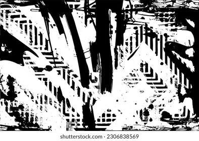 Fondo de Grunge de la angustia. Rasca, grano, ruido, sello de grano. Bolsa negra de pulverización de tinta