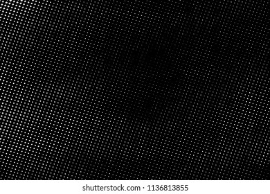Distress grunge halftone dark overlay texture. Dirty noise aging design template. EPS10 vector.