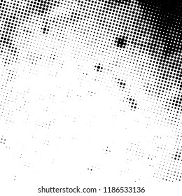 Distress grunge halftone overlay texture. Dirty noise aging design  template. Pop art artistic element. EPS10 vector.