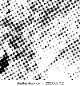 Distress grunge halftone overlay texture. Dirty noise aging design square template. EPS10 vector.