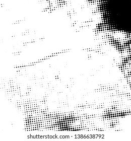 Distress grunge halftone overlay texture. Dirty noise aging design template. Pop art artistic element. EPS10 vector