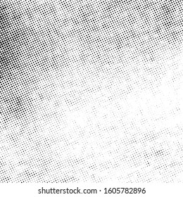 Distress grunge halftone overlay texture. Dirty noise aging pop art design template. EPS10 vector.