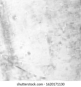 Distress grunge halftone overlay texture. Dirty noise aging pop art design template. EPS10 vector