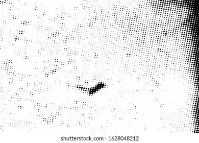 Distress grunge halftone overlay texture. Dirty noise aging pop art design template. EPS10 vector.