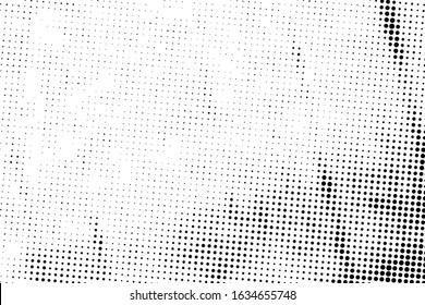 Distress grunge halftone overlay texture. Dirty noise aging pop art design template. EPS10 vector.