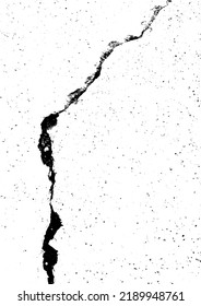 Distress grunge texture abstract background vector. Abandoned road, old dirty sidewalk. Aged cement, battered pavement. Black and white damaged footpath, crack concrete, bad condition rough wall art.